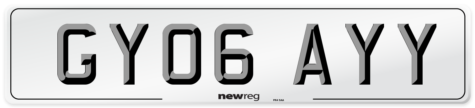 GY06 AYY Number Plate from New Reg